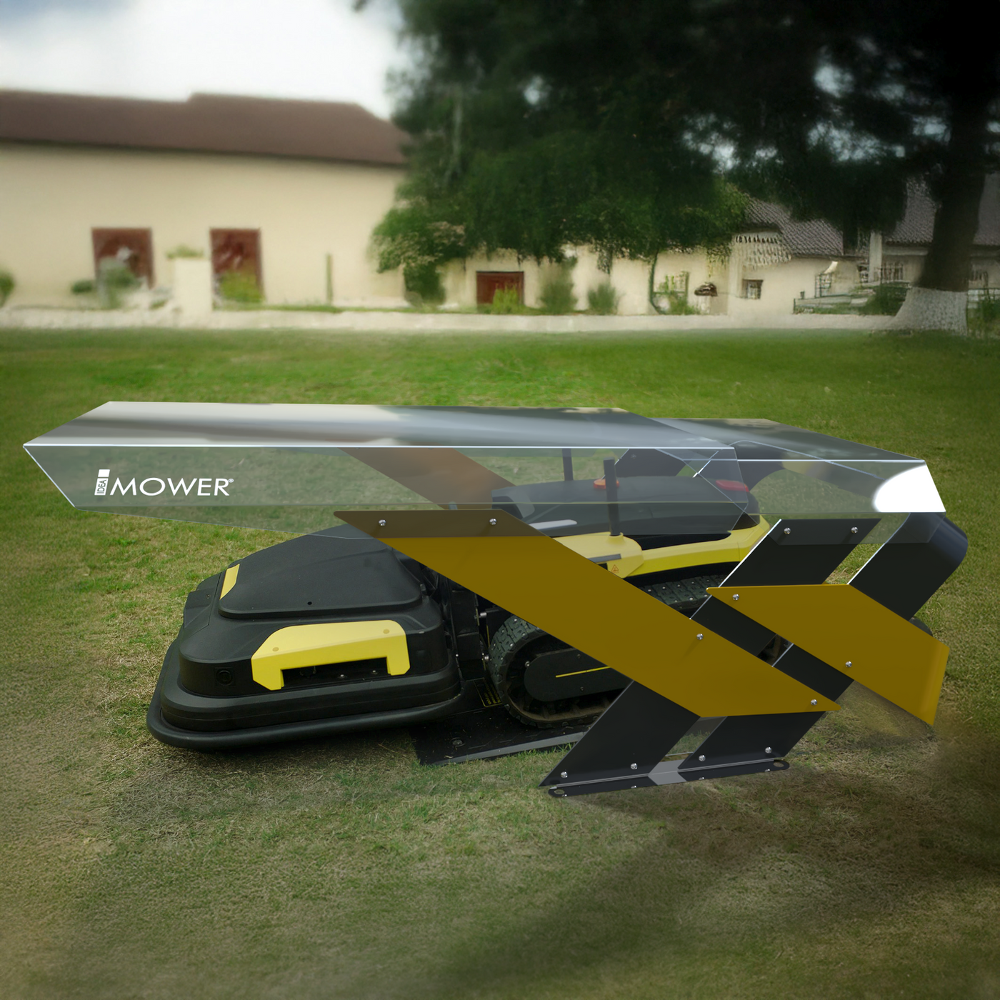 Möbius garage for robot mower Yarbo