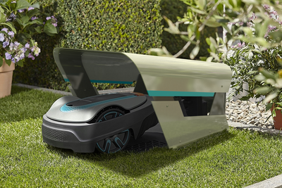 Neo Targa lawnmower robot  garage 